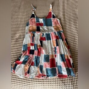 Pink Chicken Color Block Dress